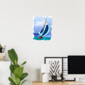 Sailing Away Poster (Thuiskantoor)