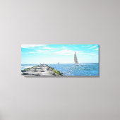 Sailing Barnegat Inet in Summer Canvas Afdruk (Voorkant)