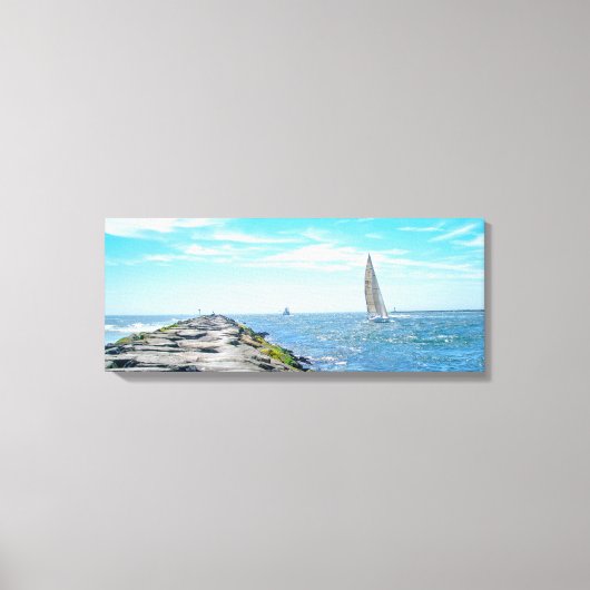 Sailing Barnegat Inet in Summer Canvas Afdruk (Voorkant)