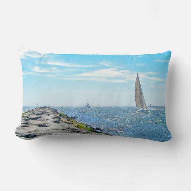 Sailing Barnegat Inet in Summer Kussen (Voorkant)