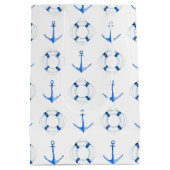 Sailing Blue Anker en Life Ring Nautisch Medium Cadeauzakje (Achterkant)