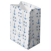 Sailing Blue Anker en Life Ring Nautisch Medium Cadeauzakje (Achterkant Gekanteld)