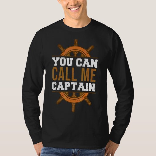 Sailing Boat Captain Ship Master Boating Helm Humo T-shirt (Voorkant)