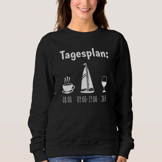 Sailing Boat Daily Plan Sailor Mannen Sailing Trui (Voorkant)
