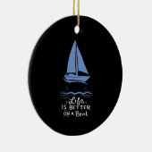 Sailing Boat Keramisch Ornament (Rechts)