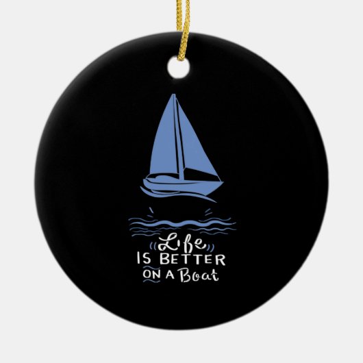 Sailing Boat Keramisch Ornament (Voorkant)