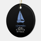 Sailing Boat Keramisch Ornament (Links)