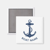 Sailing Boat Name Anchor Cruise Trip Swag Custom Magneet (Voorkant / Achterkant)