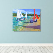 Sailing Boats Canvas Afdruk (Insitu (Houten vloer))