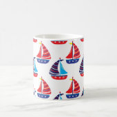 Sailing Boats Coffee Cup Nautical Boat Sea Mug Koffiemok (Center)