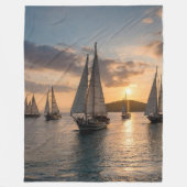 Sailing Boats Fleece Deken (Voorkant)