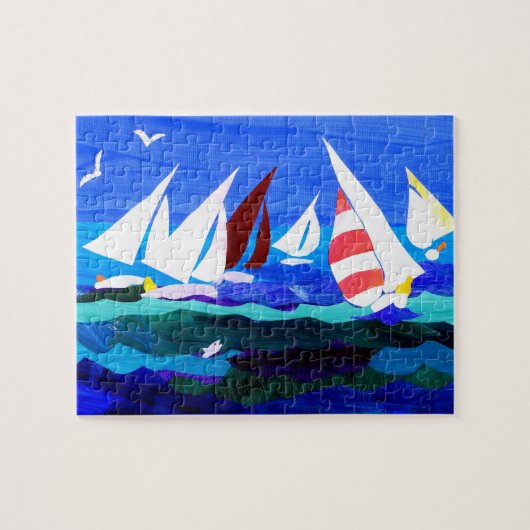 "Sailing Boats" Jigzaag Puzzle Legpuzzel (Horizontaal)