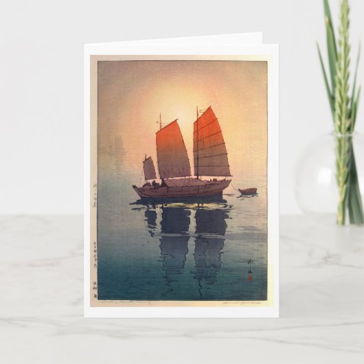Sailing Boats Morning, Hiroshi Yoshida Kaart (Voorkant)