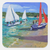 Sailing Boats Vierkante Sticker (Voorkant)