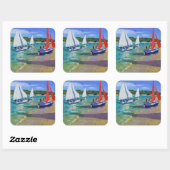 Sailing Boats Vierkante Sticker (Vel)