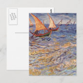 Sailing Boats - Vincent Van Gogh Briefkaart (Voorkant / Achterkant)