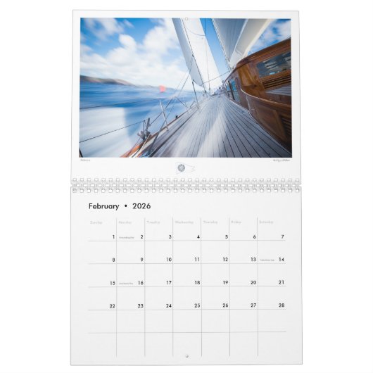 Sailing Calendar Kalender (Feb 2026)