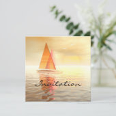 Sailing Celebration Invitation Card Kaart (Staand voorkant)