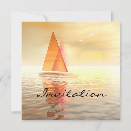 Sailing Celebration Invitation Card Kaart (Voorkant)