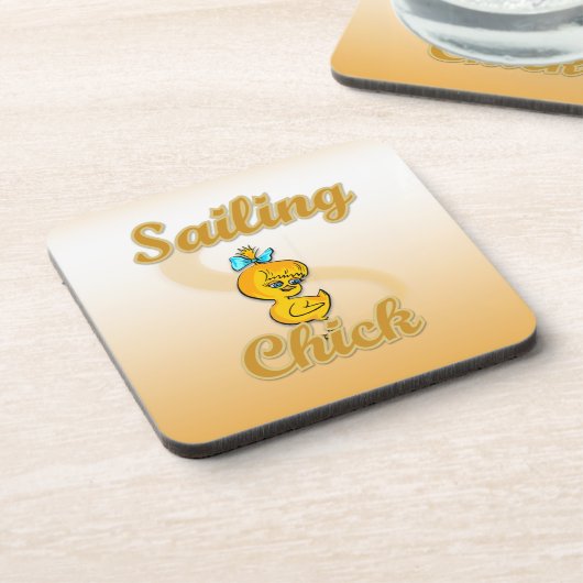 Sailing Chick Bier Onderzetter (Linkerzijde)