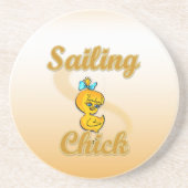 Sailing Chick Zandsteen Onderzetter (Voorkant)
