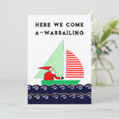 Sailing Christmas cards Feestdagenkaart (Staand voorkant)