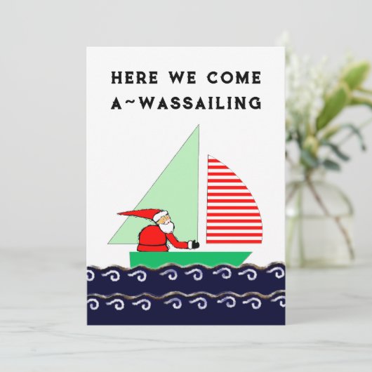 Sailing Christmas cards Feestdagenkaart (Staand voorkant)