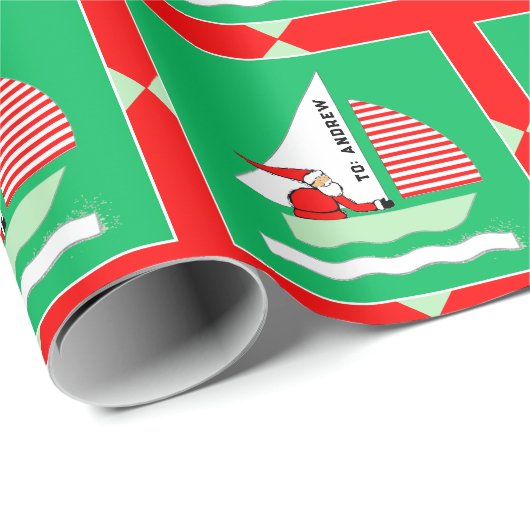 Sailing Christmas Gift Cadeaupapier (Rol Hoek)