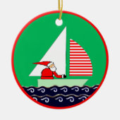 Sailing Christmas Keramisch Ornament (Voorkant)
