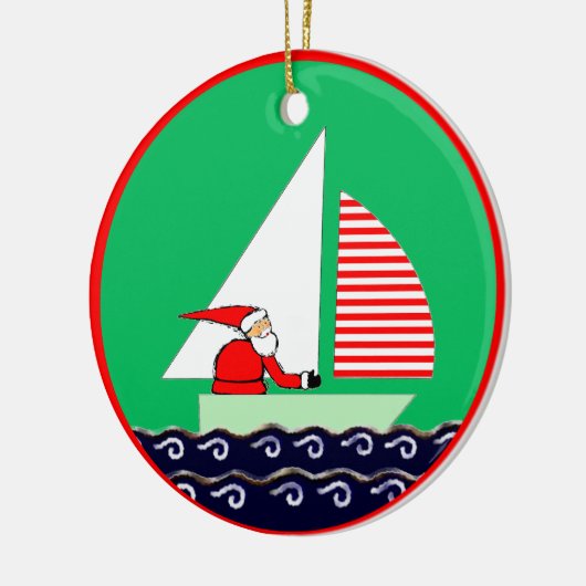 Sailing Christmas Keramisch Ornament (Links)