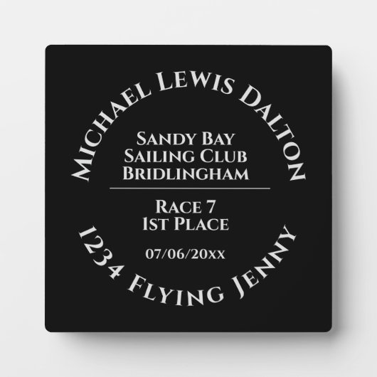 Sailing Club Trophy Fotoplaat (Voorkant)