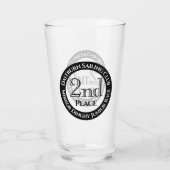 Sailing Club Yachting Race 2nd Place Glass Glas (Achterkant)