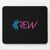 Sailing Crew Sailing Team Ship Steering Wheel Text Muismat (Voorkant)