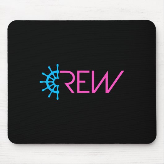 Sailing Crew Sailing Team Ship Steering Wheel Text Muismat (Voorkant)