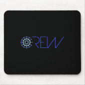 Sailing Crew Sailing Team Ship Steering Wheel Text Muismat (Voorkant)