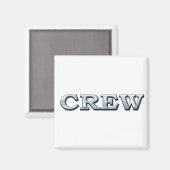 Sailing Crew Text Illustration Magnet (Voorkant / Achterkant)