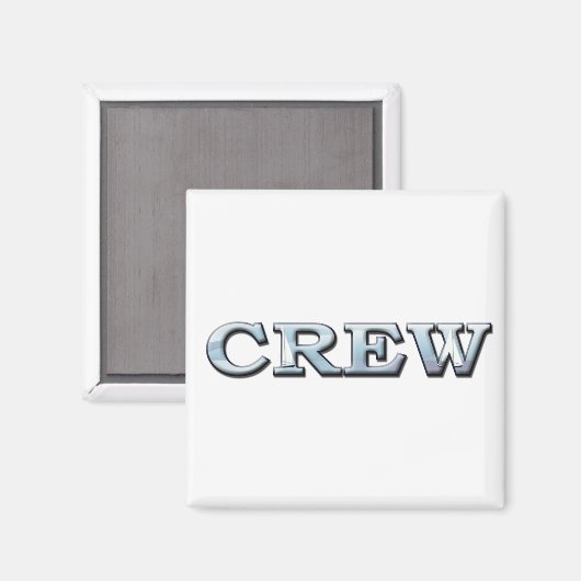 Sailing Crew Text Illustration Magnet (Voorkant / Achterkant)