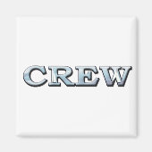 Sailing Crew Text Illustration Magnet (Voorkant)