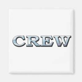Sailing Crew Text Illustration Magnet