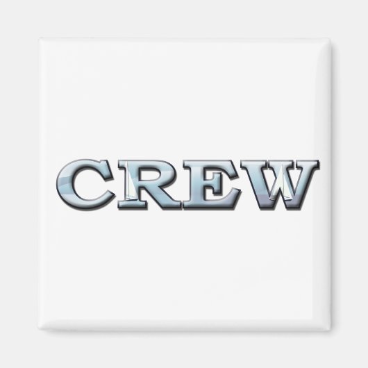 Sailing Crew Text Illustration Magnet (Voorkant)