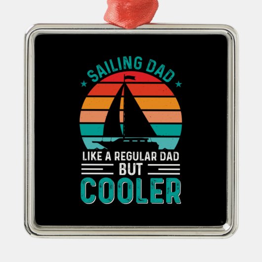 Sailing Dad Metalen Ornament (Voorkant)