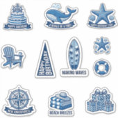 Sailing Dreams Nautical Sticker Sheet (Voorkant)
