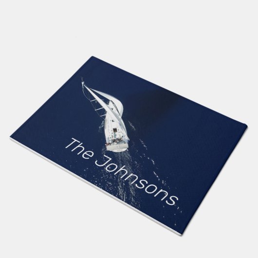 Sailing Freedom Bird's Eye Uitzicht Deurmat (Schuin)