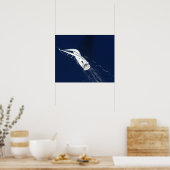 Sailing Freedom Bird's Eye Uitzicht Poster (Keuken)
