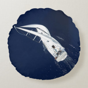 Sailing Freedom Bird's Eye Uitzicht Rond Kussen