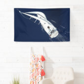 Sailing Freedom Bird's Eye Uitzicht Spandoek (Insitu)