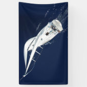 Sailing Freedom Bird's Eye Uitzicht Spandoek (Verticaal)