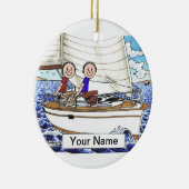 Sailing Friends - Mannelijk en Mannelijk Keramisch Ornament (Rechts)