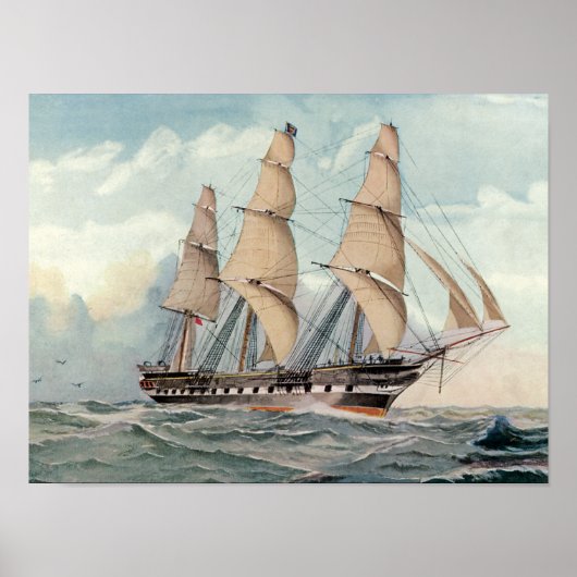 Sailing Frigate Duncan Dunbar Poster (Voorkant)