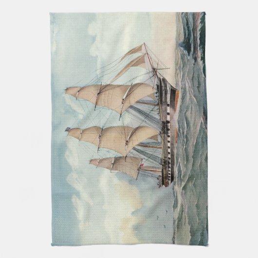 Sailing Frigate Duncan Dunbar Theedoek (Verticaal)